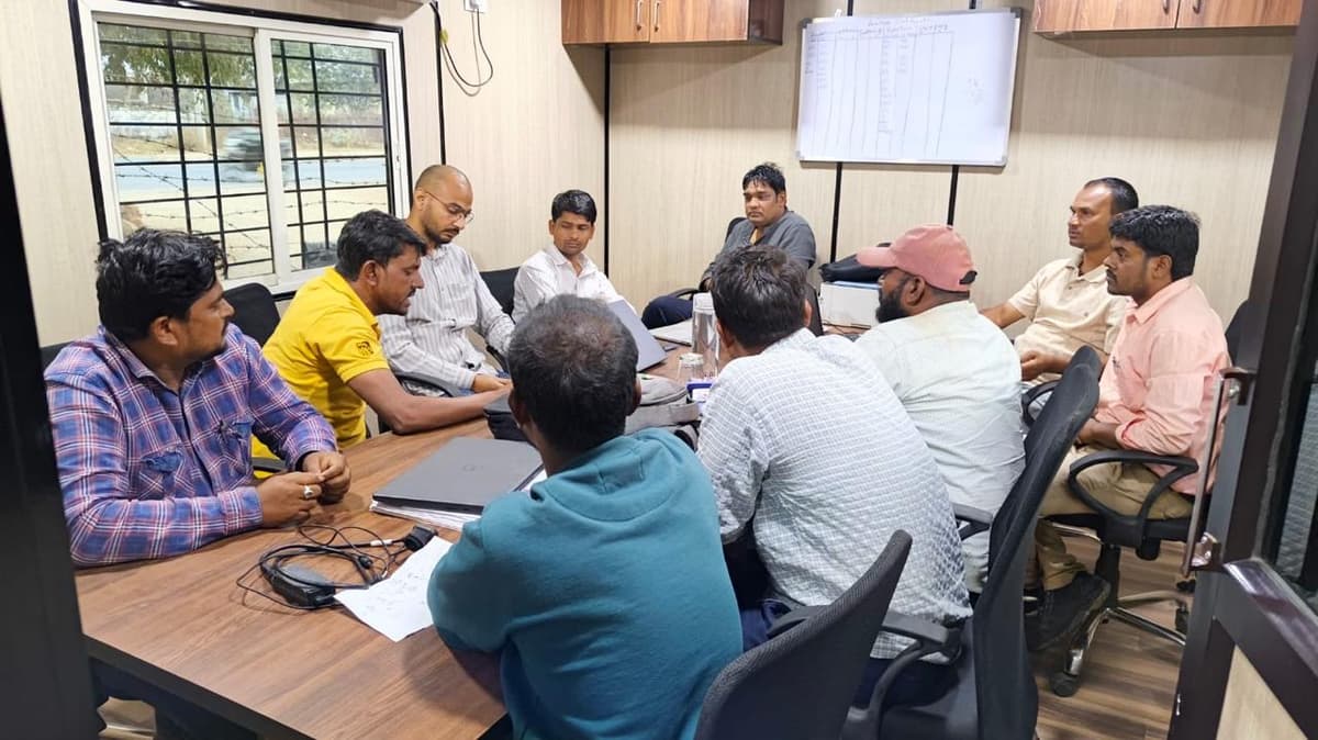 Team bonding moment at AB Infra Solutions